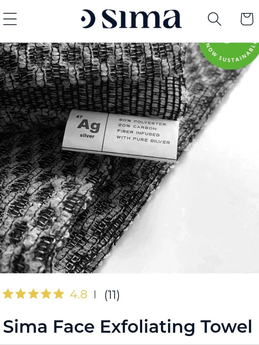 New Sima Japanese Exfoliating Face Towel